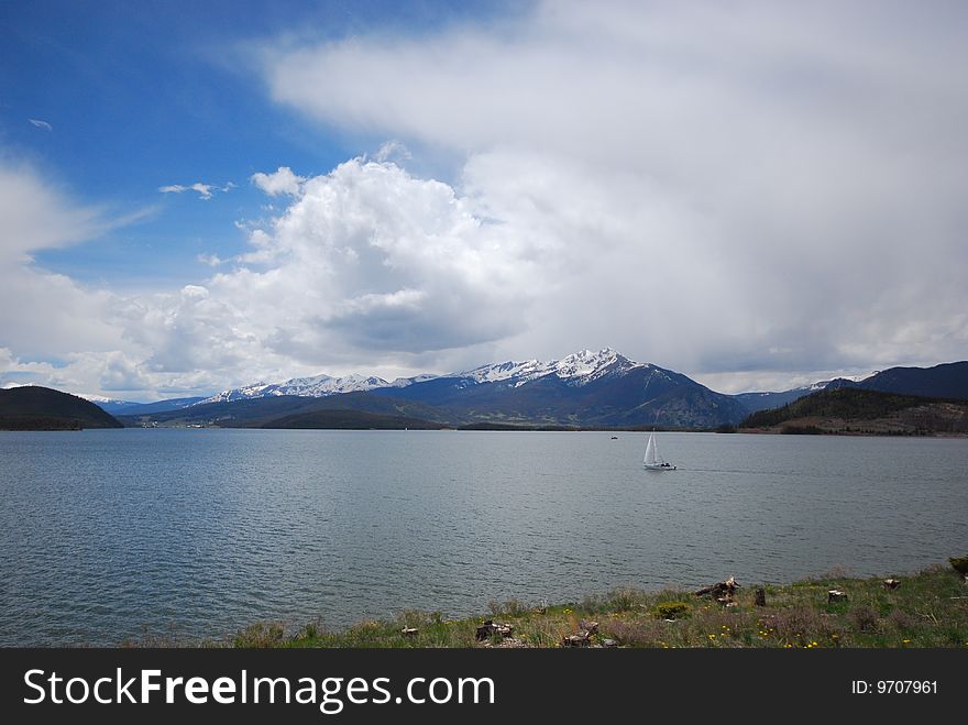 A view of a lake in the Rocky Mountains in Colorado. A view of a lake in the Rocky Mountains in Colorado.