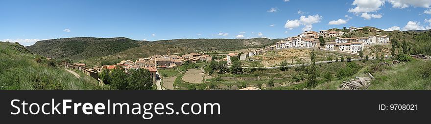 The panoramic look to the settlement Nogueruelas (Valencia, Spain). The panoramic look to the settlement Nogueruelas (Valencia, Spain)