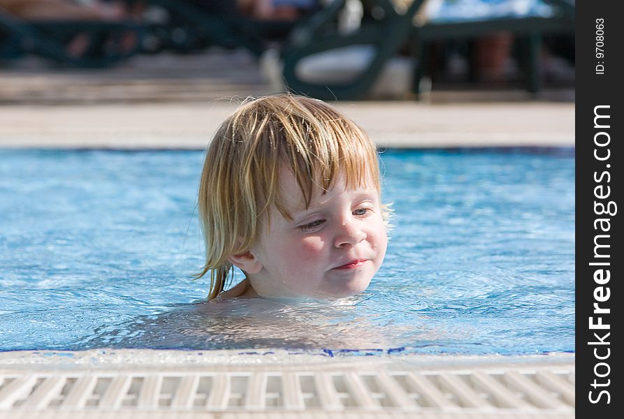Little Girl In The  Pool