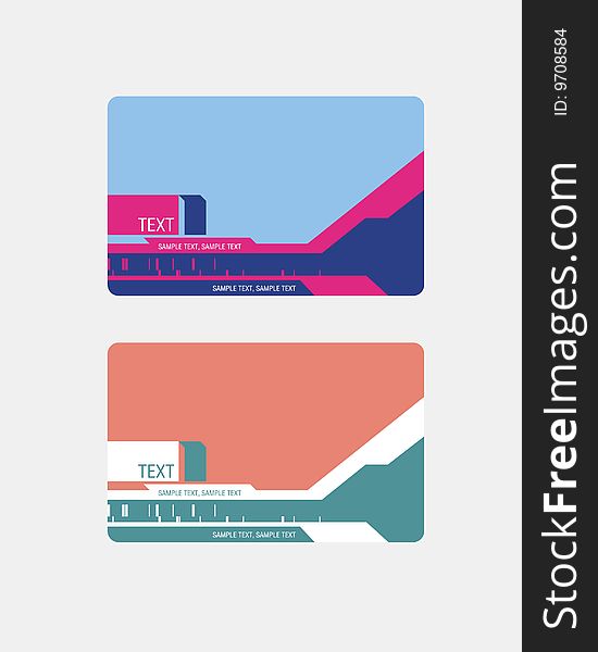 Vector template of the business card. Vector template of the business card