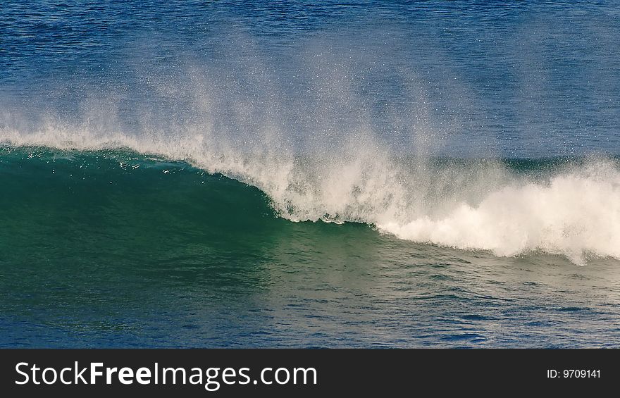 Strong waves along a coast
