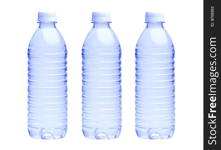 Water Bottle on White Background
