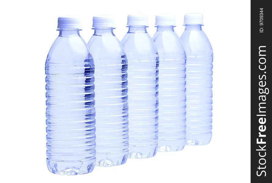 Water Bottle on White Background