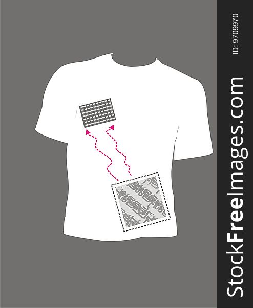 Vector illustration, t-shirt for men