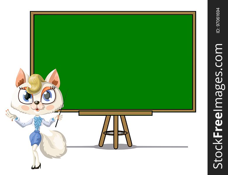 Classroom. Cat Teacher. Empty Chalkboard - Free Stock Images & Photos -  97061694 