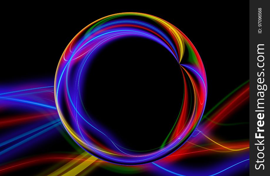 Circle, Light, Neon, Line