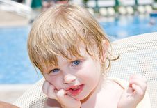 Little Girl In The Pool Stock Photography Little Girl In The Pool Stock Photography