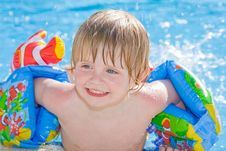 Little Girl In The  Pool Stock Images