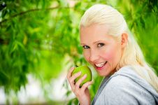 Beautiful Blond Female Relaxing In The Park Stock Photo Beautiful Blond Female Relaxing In The Park Stock Photo
