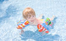 Little Girl In The Pool Stock Photo Little Girl In The Pool Stock Photo