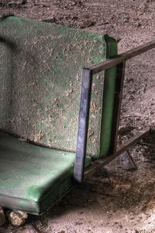 Old Green Chair Royalty Free Stock Photos