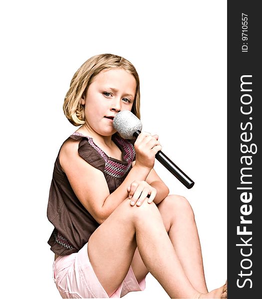 Young Girl With Microphone