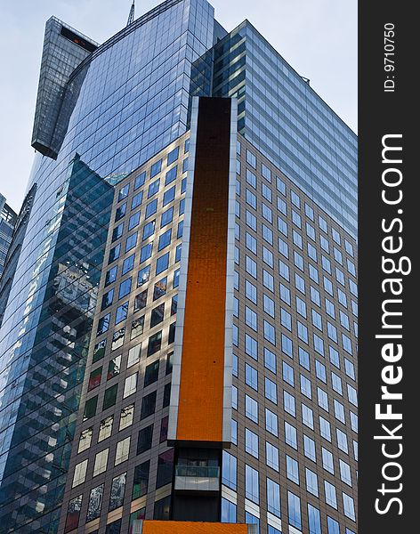 Modern skyscraper in New York - perspective