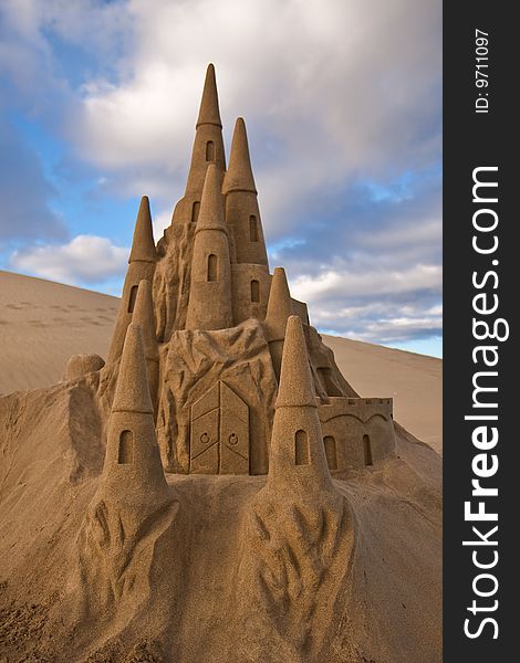 A sand castle in Maspalomas. A sand castle in Maspalomas