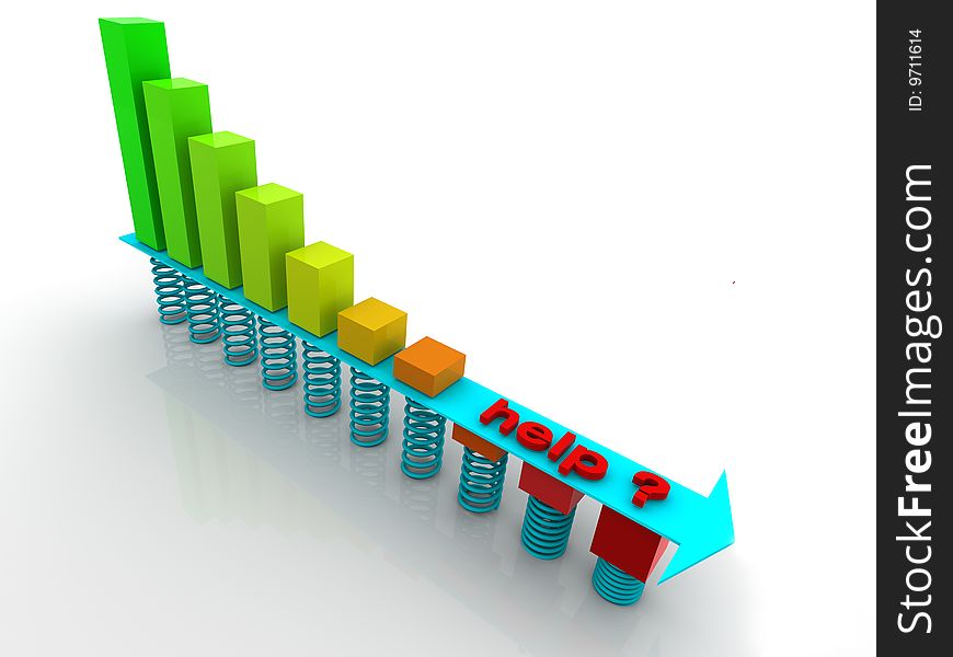 Column graph 3d (High resolution Image)