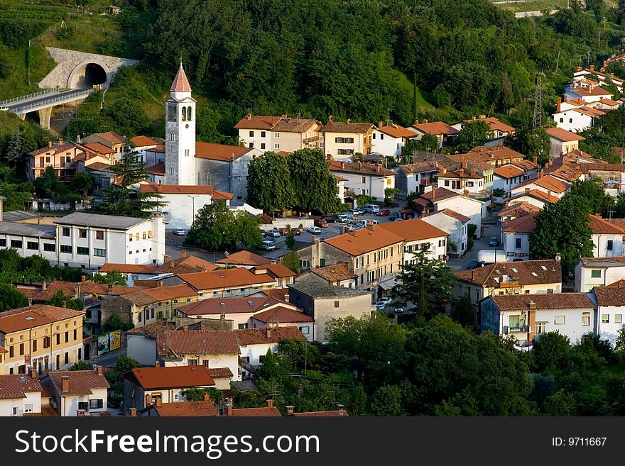 Solkan, a village near Nova Gorica and the italian border, Slovenia, Europe.