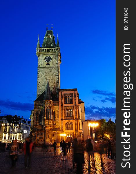 The Town Hall of Prague old city