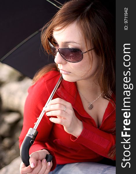 Woman With  Umbrella