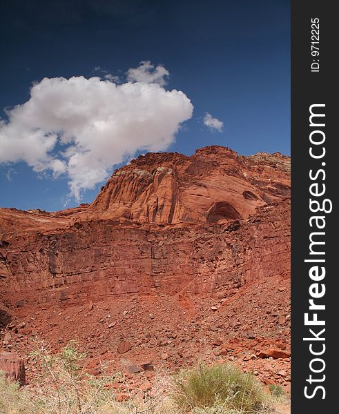 Clouds form over desert mountain in Arizona. Clouds form over desert mountain in Arizona