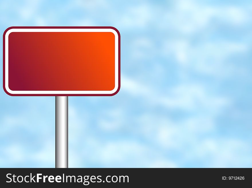 Blank road sign for your own text