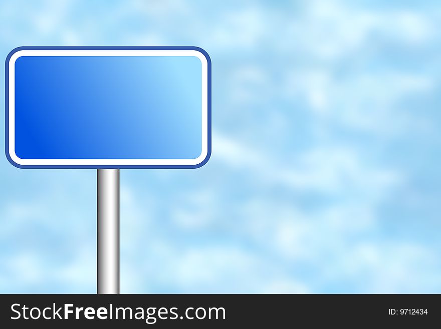 Blank road sign for your own text