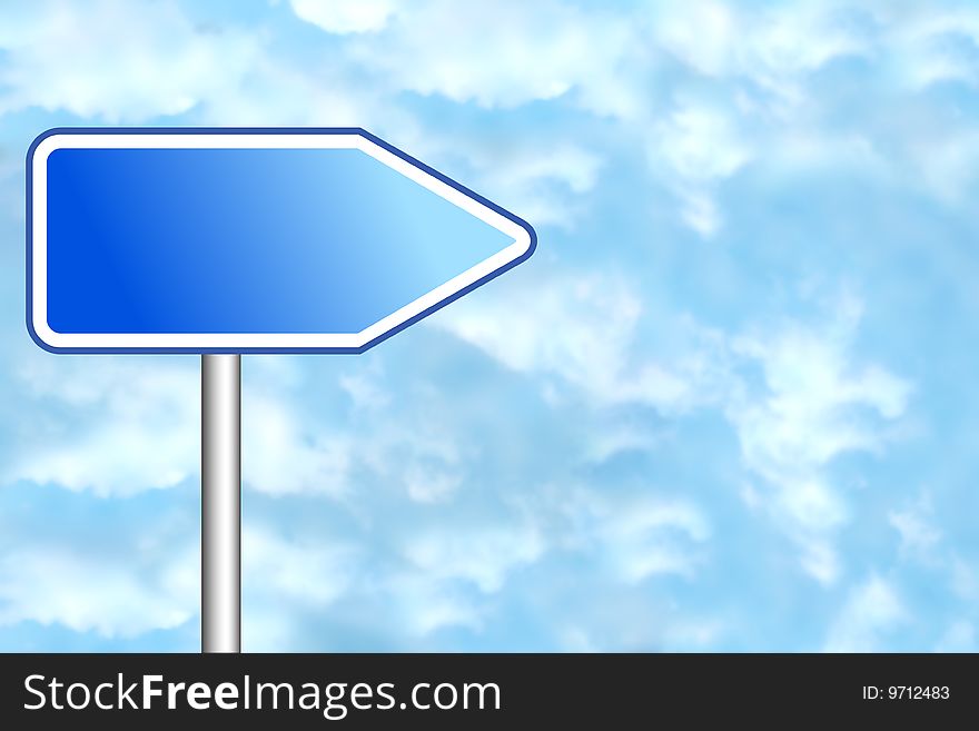 Blank road sign for your own text