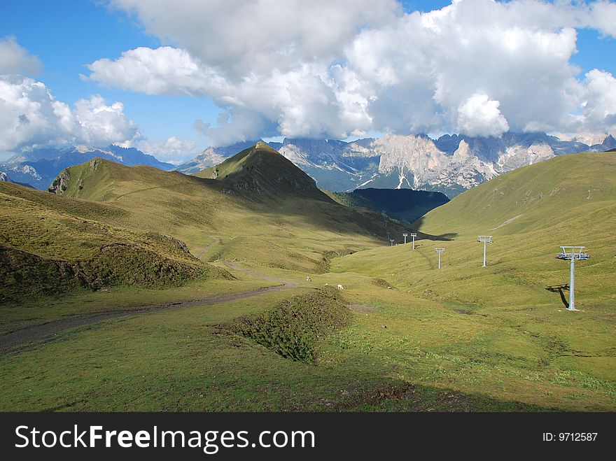 Dolomiti Mountains In Italy. Panorama