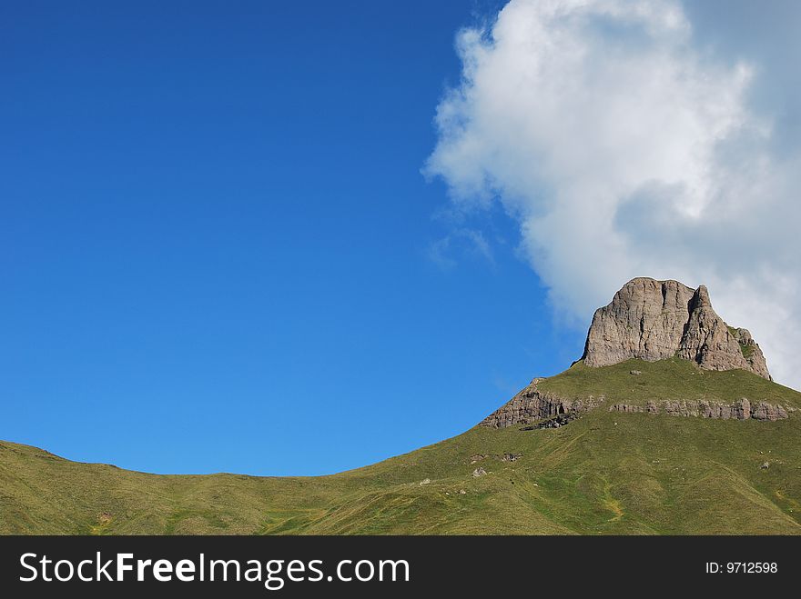 A view of a mountains Dolomiti in italy. A view of a mountains Dolomiti in italy