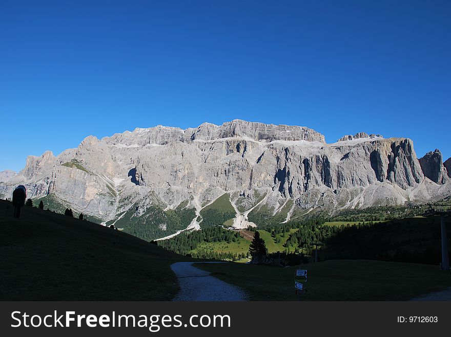 Dolomiti Mountains In Italy. Peak