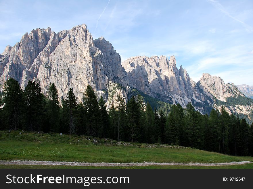 Dolomiti Mountains In Italy. Panorama