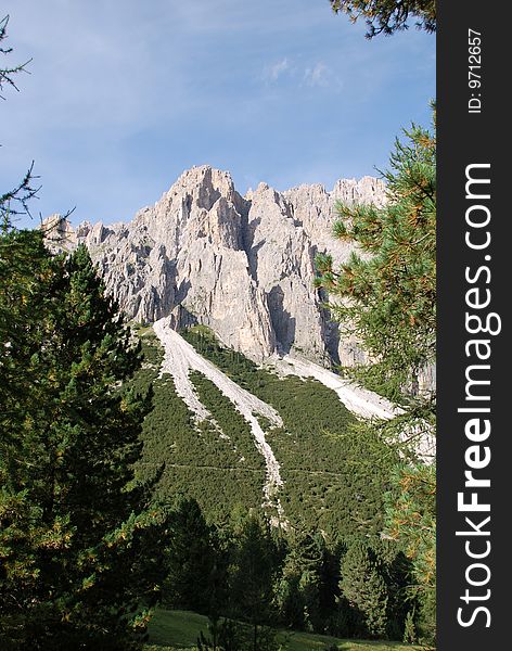 Dolomiti Mountains In Italy. Peak