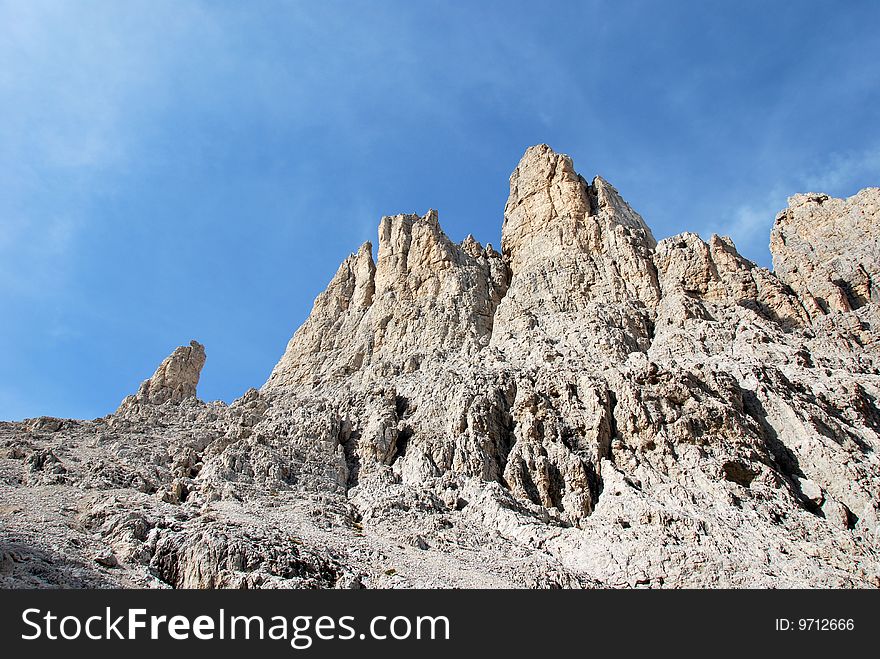 Dolomiti mountains in Italy. peak