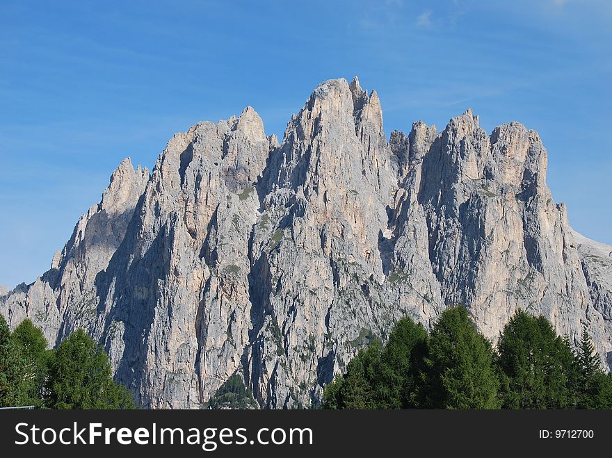 Dolomiti mountains in Italy. peak