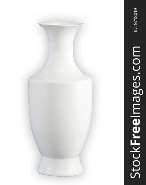 Valuable Chinese porcelain vase isolated on white background