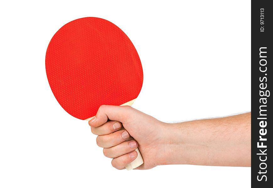 Hand with tennis racket