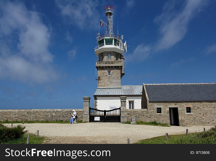 Lighthouse on the westernmost spot France. Lighthouse on the westernmost spot France