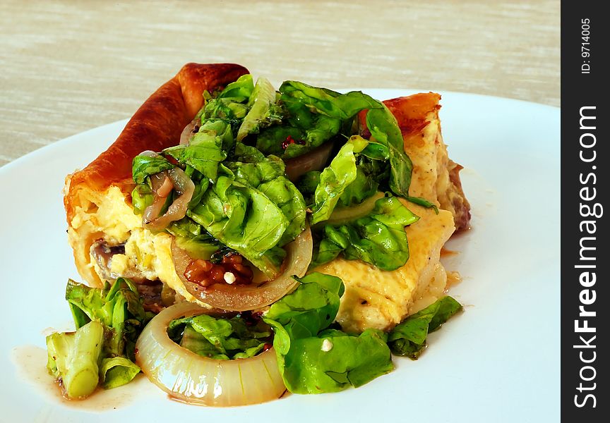 Quiche With Salad