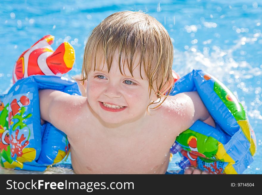 Little Girl In The  Pool