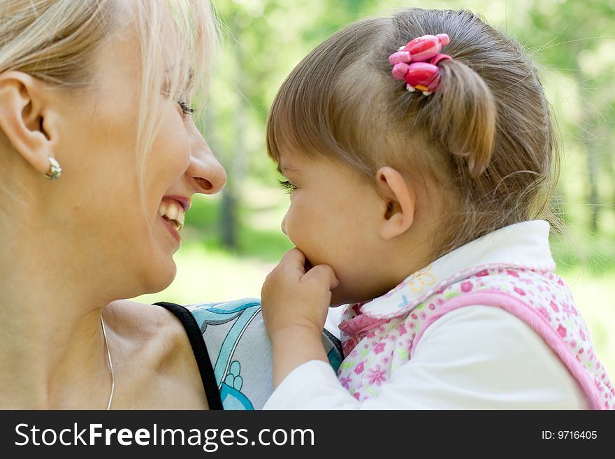 Happy mother and daughter portrait. Happy mother and daughter portrait