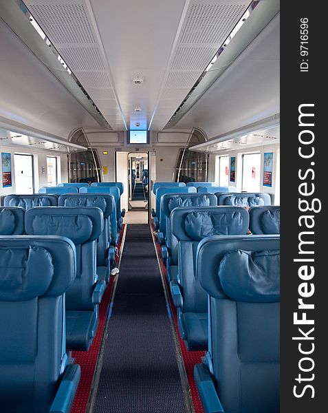 Interior of the trains wagon. Interior of the trains wagon