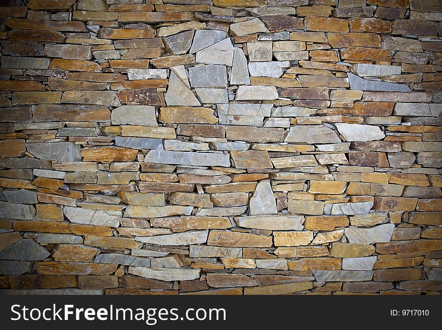 Stone wall in different tones