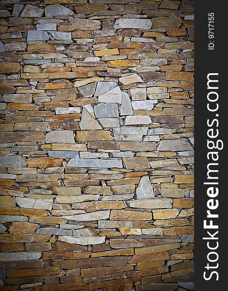 Stone wall in different tones