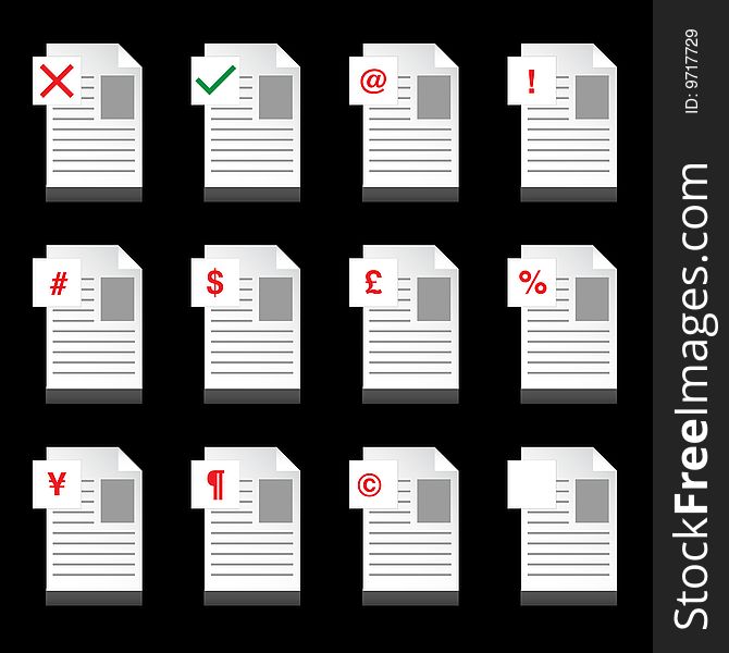 Document Business Icons