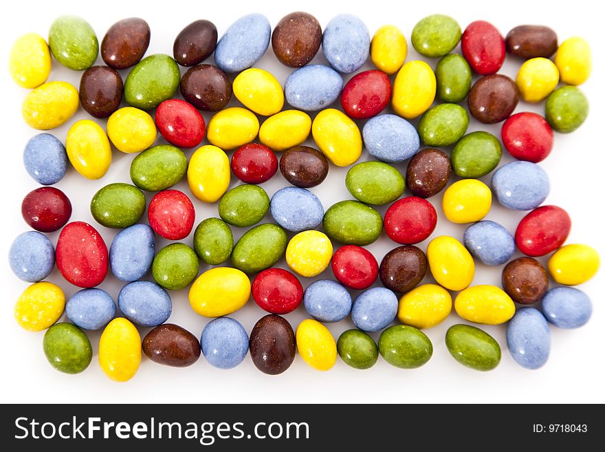 Colorful peanut with chocolate candy