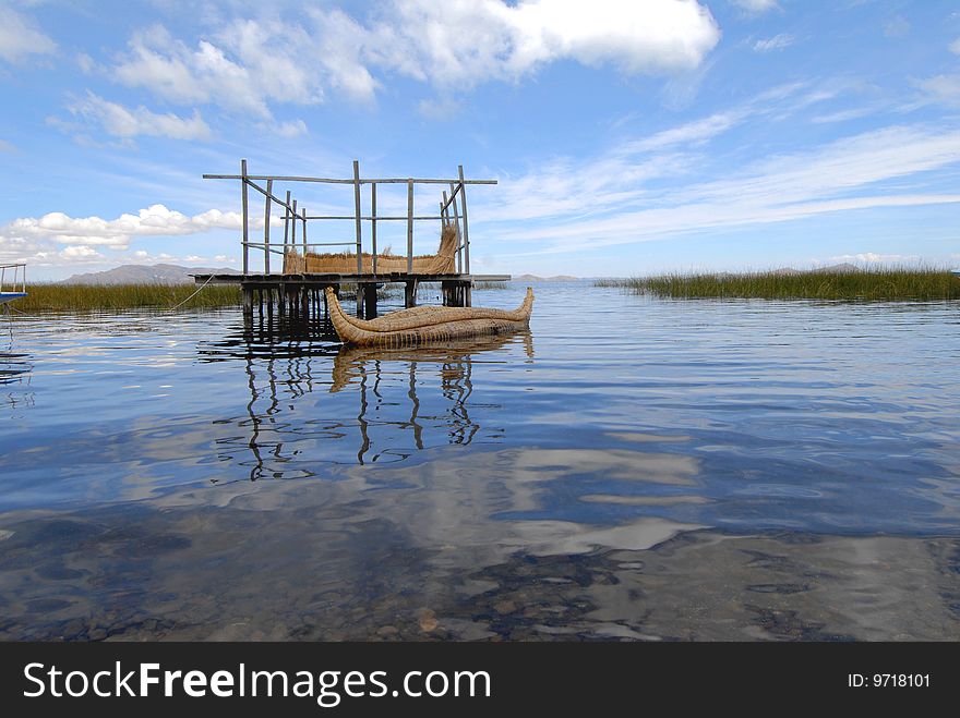 Bolivia, reflections on the lake