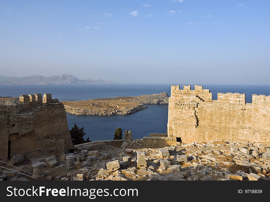 Ruins of fortifications.