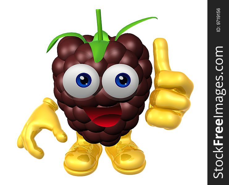 Mister fresh fruit character 3d render illustration. Mister fresh fruit character 3d render illustration