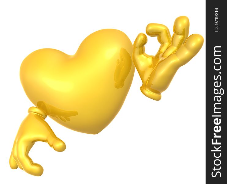 3d love character mascot