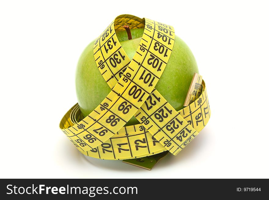 Apple with measure tape