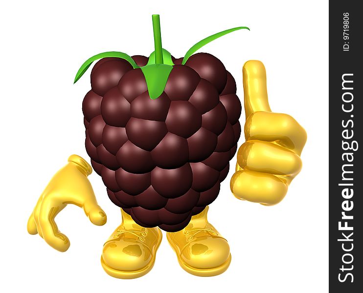 Mister fresh fruit character 3d render illustration. Mister fresh fruit character 3d render illustration